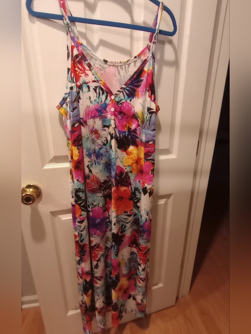 Tropical Floral Maxi Dress - Multi